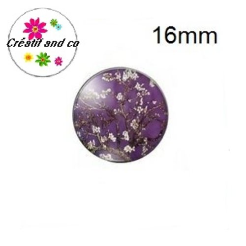 X2 cabochons fleurs de prunier 16mm