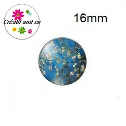 X2 cabochons fleurs de prunier 16mm