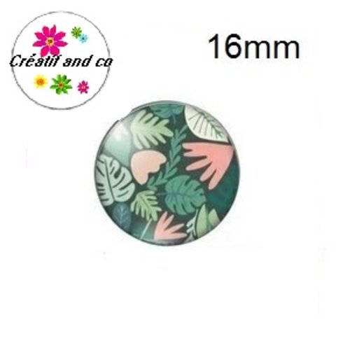 X2 cabochons feuilles 16mm