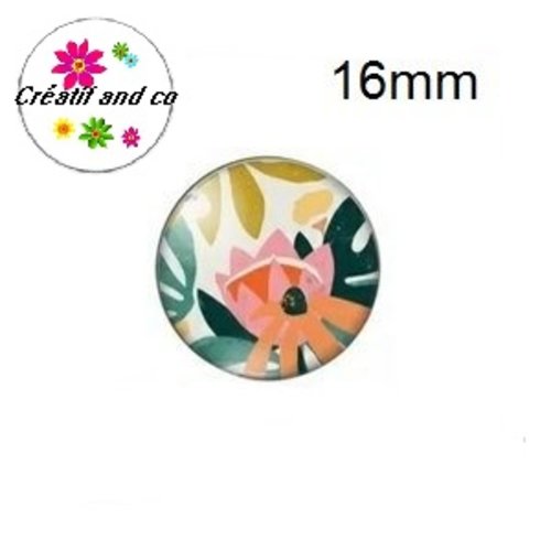 X2 cabochons feuilles 16mm