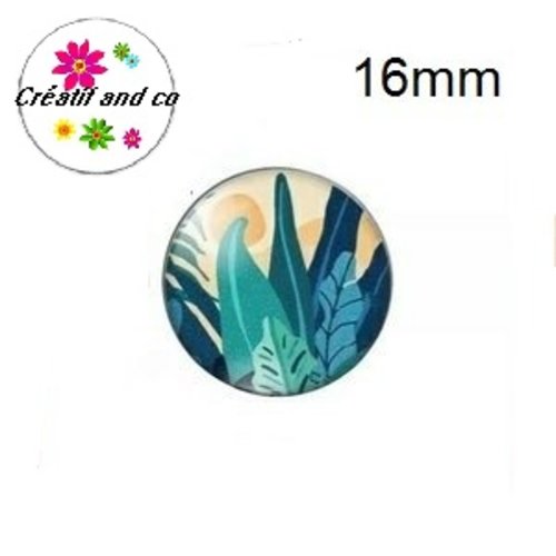 X2 cabochons feuilles 16mm