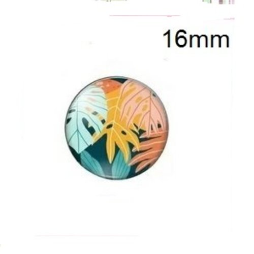 X2 cabochons feuilles 16mm