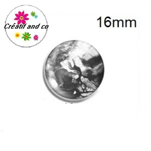 X2 cabochons motif peinture à l'huile 16mm