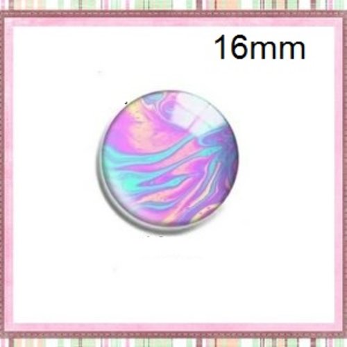 X2 cabochons motif peinture à l'huile 16mm