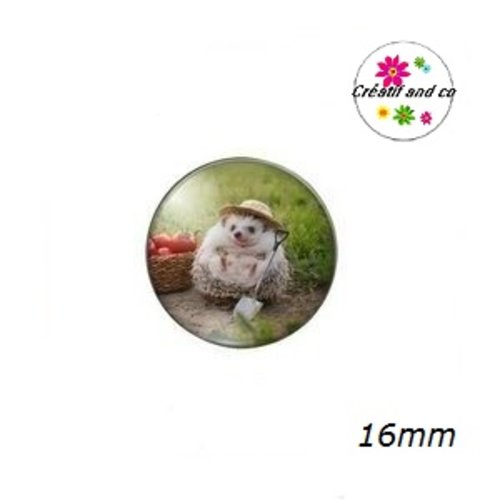 X2 cabochons hérisson 16mm