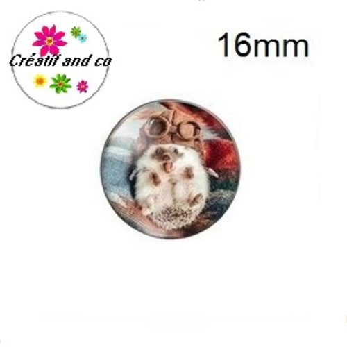 X2 cabochons hérisson 16mm
