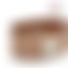 Bracelet simili cuir motif bois pour bouton pression