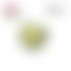 X2 cabochons tourne disque citron vert 16mm