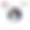 X2 cabochons bonhomme de neige 16mm