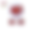 Lot cabochon coeur rouge 25mm et 2 cabochons 12mm