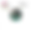 X2 cabochons chat noir et blanc 16mm