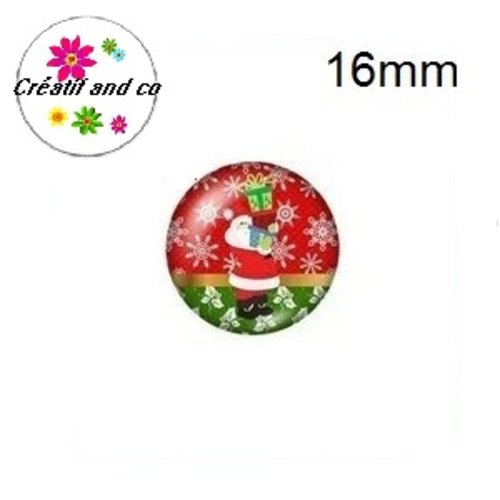 X2 cabochons père noël 16mm