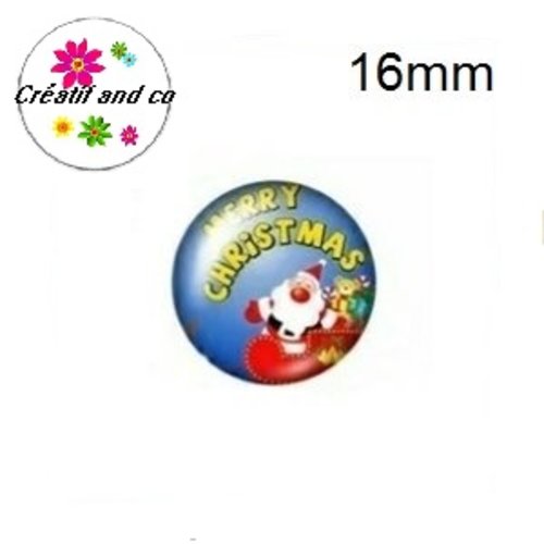 X2 cabochons père noël 16mm