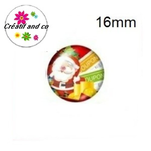 X2 cabochons père noël 16mm
