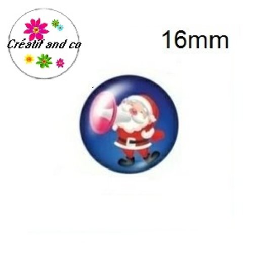 X2 cabochons père noël 16mm