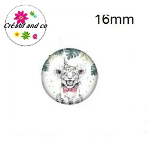 X2 cabochons tigre 16mm