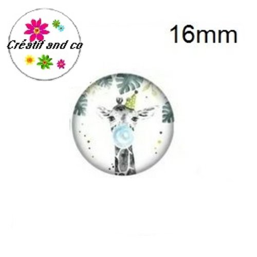 X2 cabochons girafe 16mm