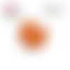 X2 cabochons orange 16mm