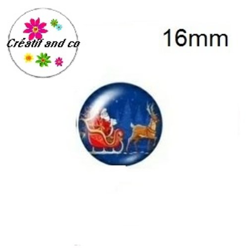 X2 cabochons père noël 16mm