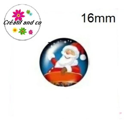 X2 cabochons père noël 16mm