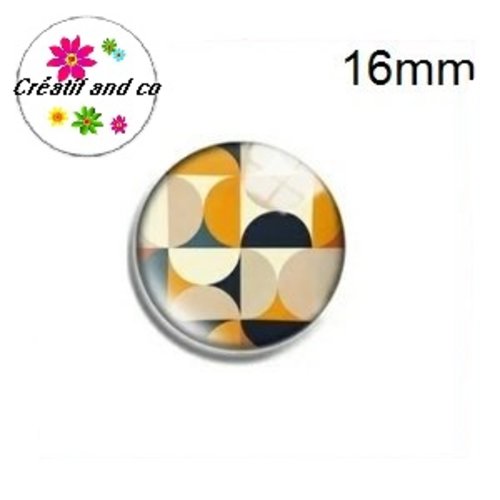 X2 cabochons motif peinture art 16mm
