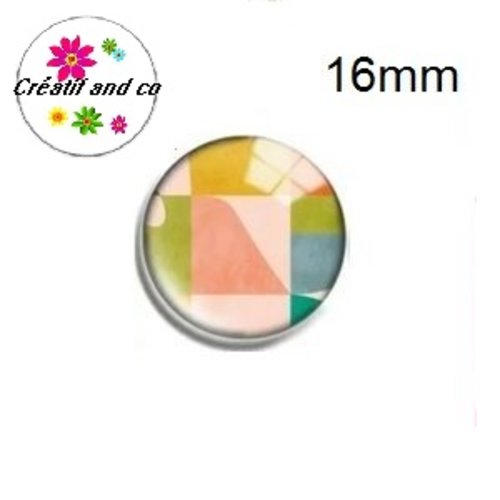 X2 cabochons motif peinture art 16mm