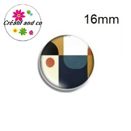 X2 cabochons motif peinture art 16mm