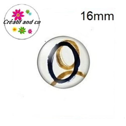 X2 cabochons peinture à l'huile 16mm