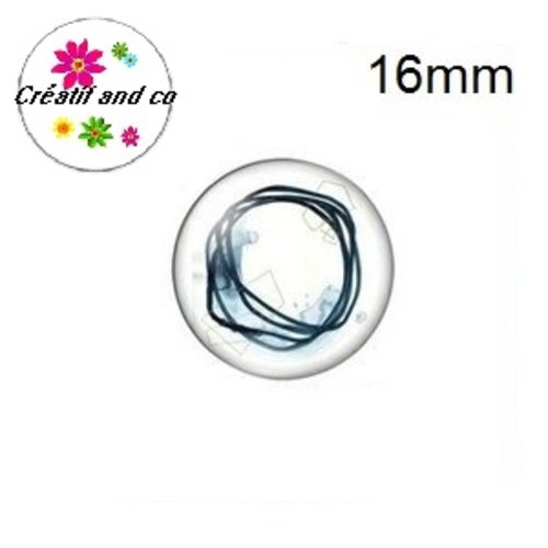 X2 cabochons peinture à l'huile 16mm