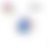 X2 cabochons chat bleu 16mm