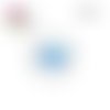 X2 cabochons chat bleu 16mm