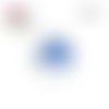 X2 cabochons chat bleu 16mm