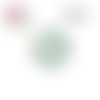X2 cabochons bleu,vert,blanc 16mm