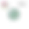 X2 cabochons rayé bleu, blanc et vert 16mm