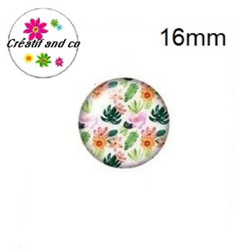 X2 cabochons feuilles 16mm