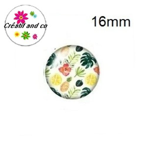 X2 cabochons feuilles 16mm