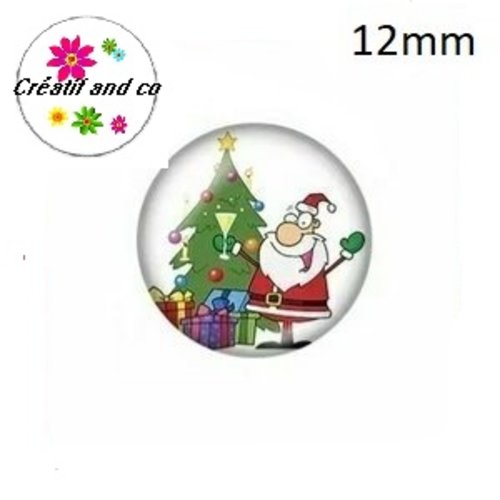 X2 cabochons père noël 12mm