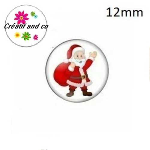 X2 cabochons père noël 12mm