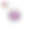 Bouton pression  kiss rose pois blanc