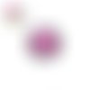 Bouton pression  kiss rose et coeurs