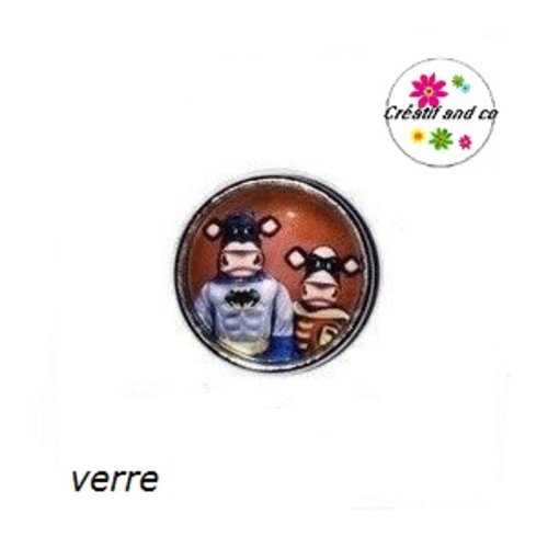 Bouton pression duo de vache super héros