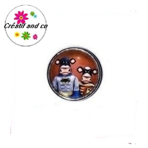 Bouton pression duo de vache super héros