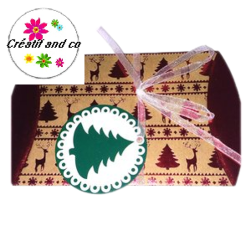 2 pochettes forme berlingot thème noël