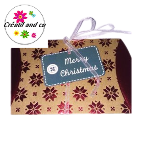 2 pochettes forme berlingot thème noël