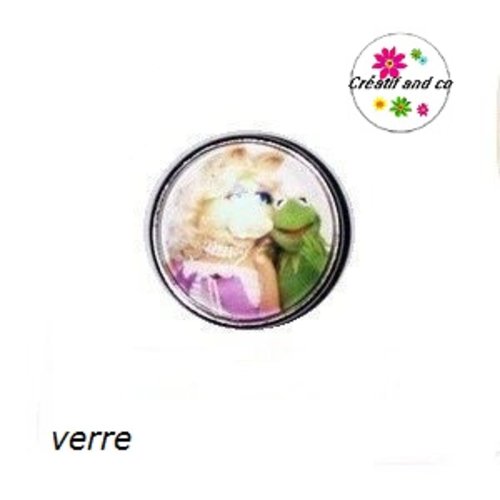 Bouton pression kermit et miss peggy