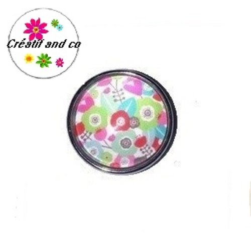 Bouton pression fleuri