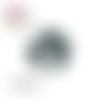 X2 cabochons chat noir 10mm