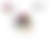 X2 cabochons femme et sa couronne de fleur 16mm