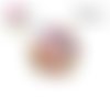 X2 cabochons femme et sa couronne de fleur 16mm
