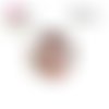 X2 cabochons femme et sa couronne de fleur 16mm
